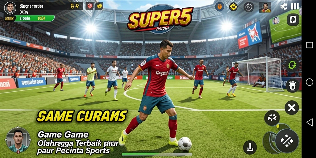 Tampilan gameplay SUPER5 yang penuh aksi dan tantangan.
