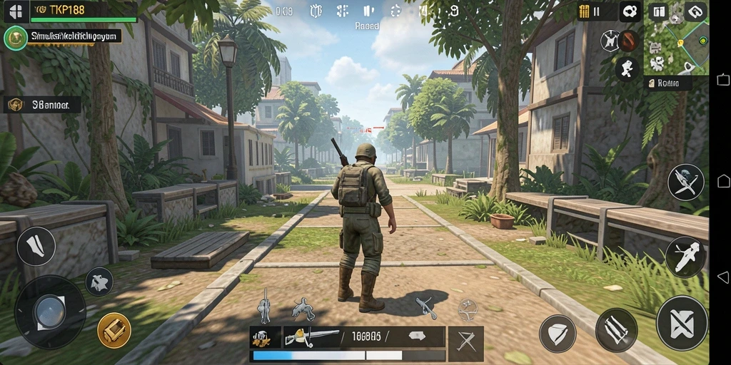 Screenshot gameplay TKP188 menampilkan aktivitas sehari-hari dalam simulasi.
